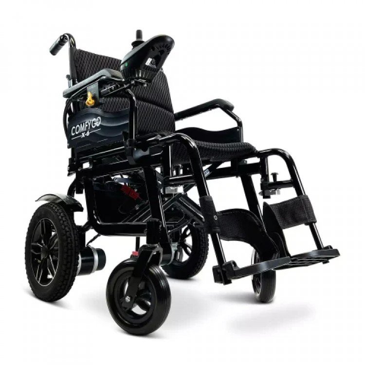 X-6 ComfyGO Lightweight Electric Wheelchair (17.5″ Wide Seat)