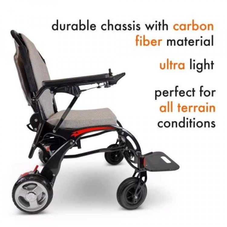 Phoenix – 40 lbs Carbon Fiber Lightest Weight Electric Wheelchair